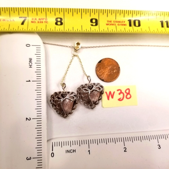 Vecchia Murano Italian Hand-blown heart-shaped purple lilac glass beads necklace - Picture 5 of 15